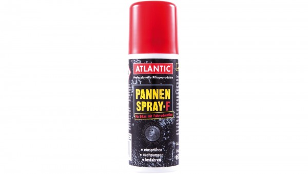 ATLANTIC Pannenspray; Durch das hochwertige Dichtmittel sind platte Reifen nach einer Minute wieder fahrbereit., &quot;F&quot; für Fahrradventil, Spraydose 50ml